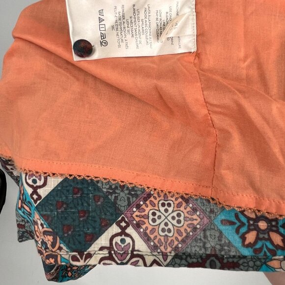 Anthropologie The Peregrine Midi Dress Size L Smocked Ruffle Cotton Tiered - Picture 7 of 14